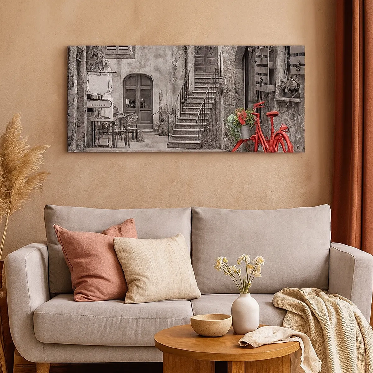 Impression sur toile - Image sur toile - Ruelle toscane - 30x30 cm