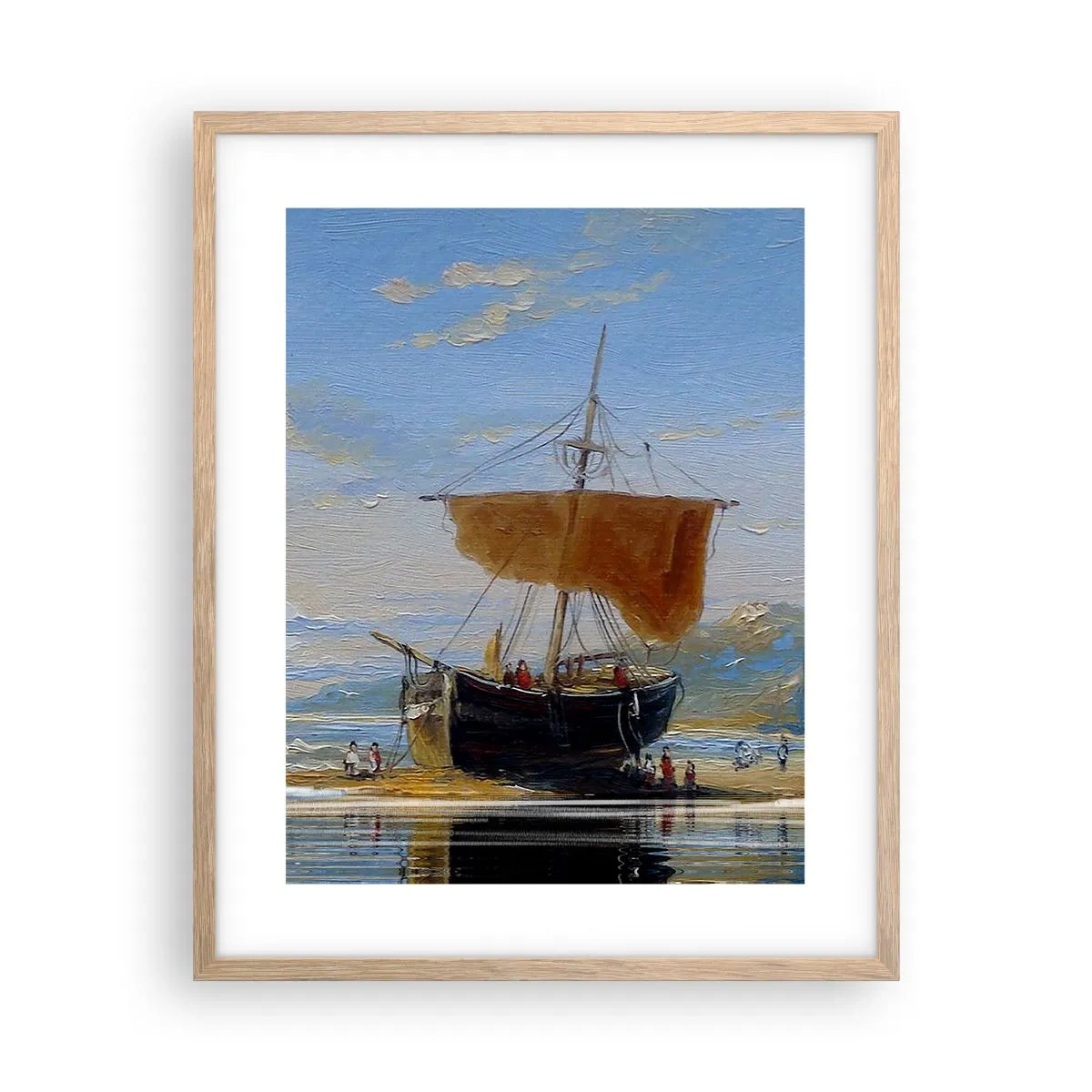 Affiche dans un chêne clair - Poster - Eau, terre, air - 40x50 cm