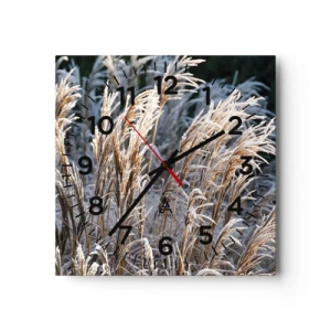 Horloge murale - Pendule murale - Habillé de givre - 40x40 cm