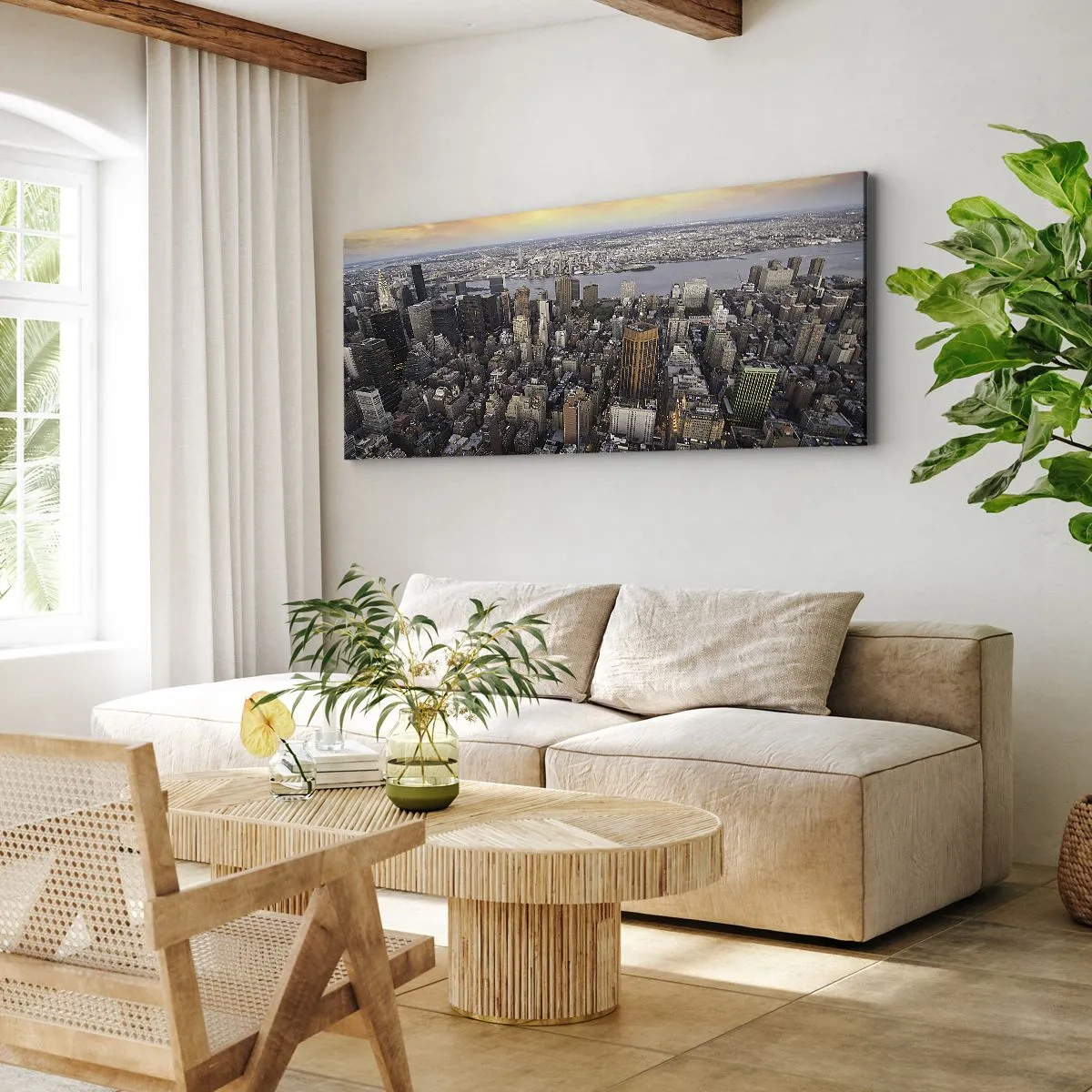 Impression sur toile - Image sur toile - Le cœur battant de notre époque - 100x40 cm