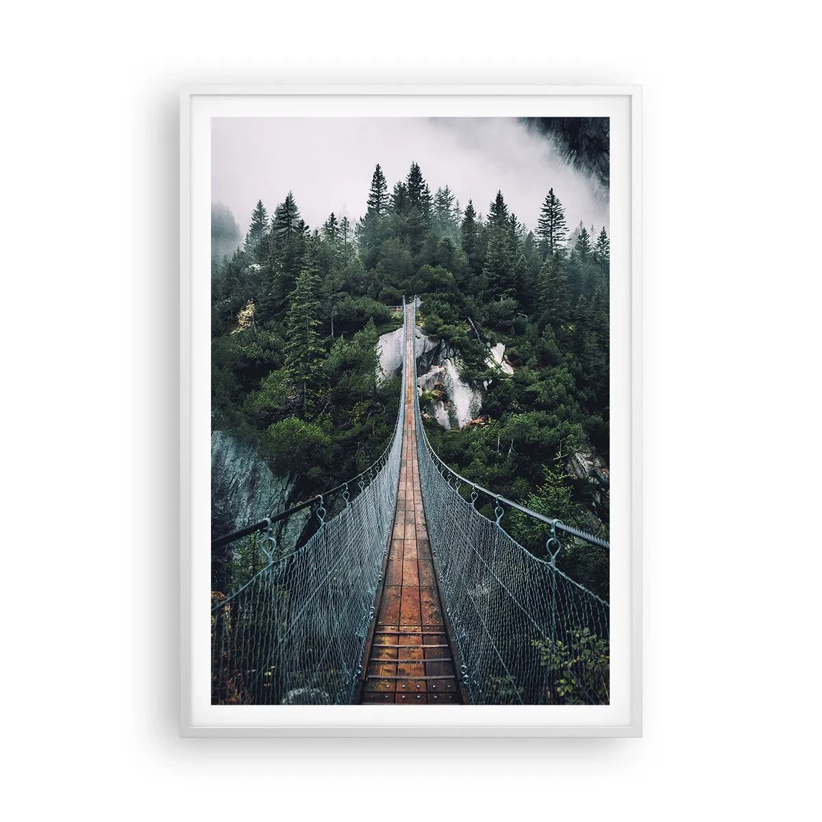 Affiche dans un cadre blanc - Poster - Uniquement pour les aigles - 70x100 cm