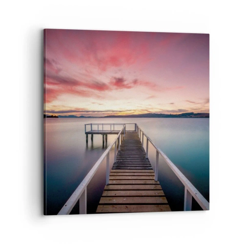 Impression sur toile - Image sur toile - La douce flamme du soir - 70x70 cm