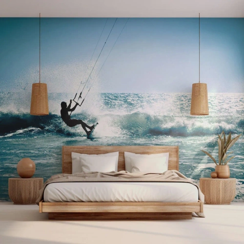 Papier peint sur mesure Autocollant Deluxe - On se laisse emporter - sport, Kite surf, Mer