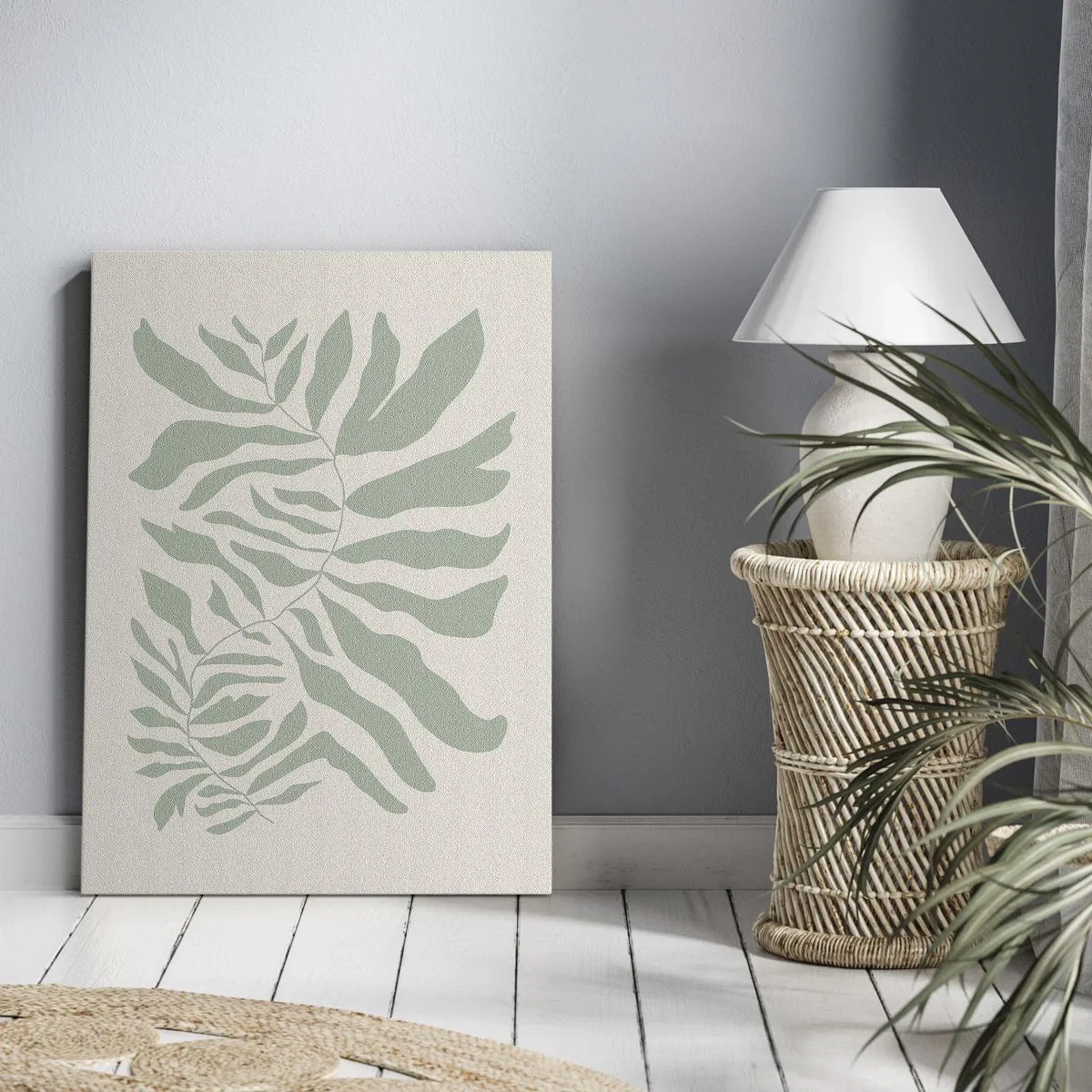 Impression sur toile - Image sur toile - Brindille d'émeraude - 55x100 cm