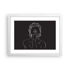 Affiche dans un cadre blanc - Poster - La beauté s'épanouit en silence - 40x30 cm