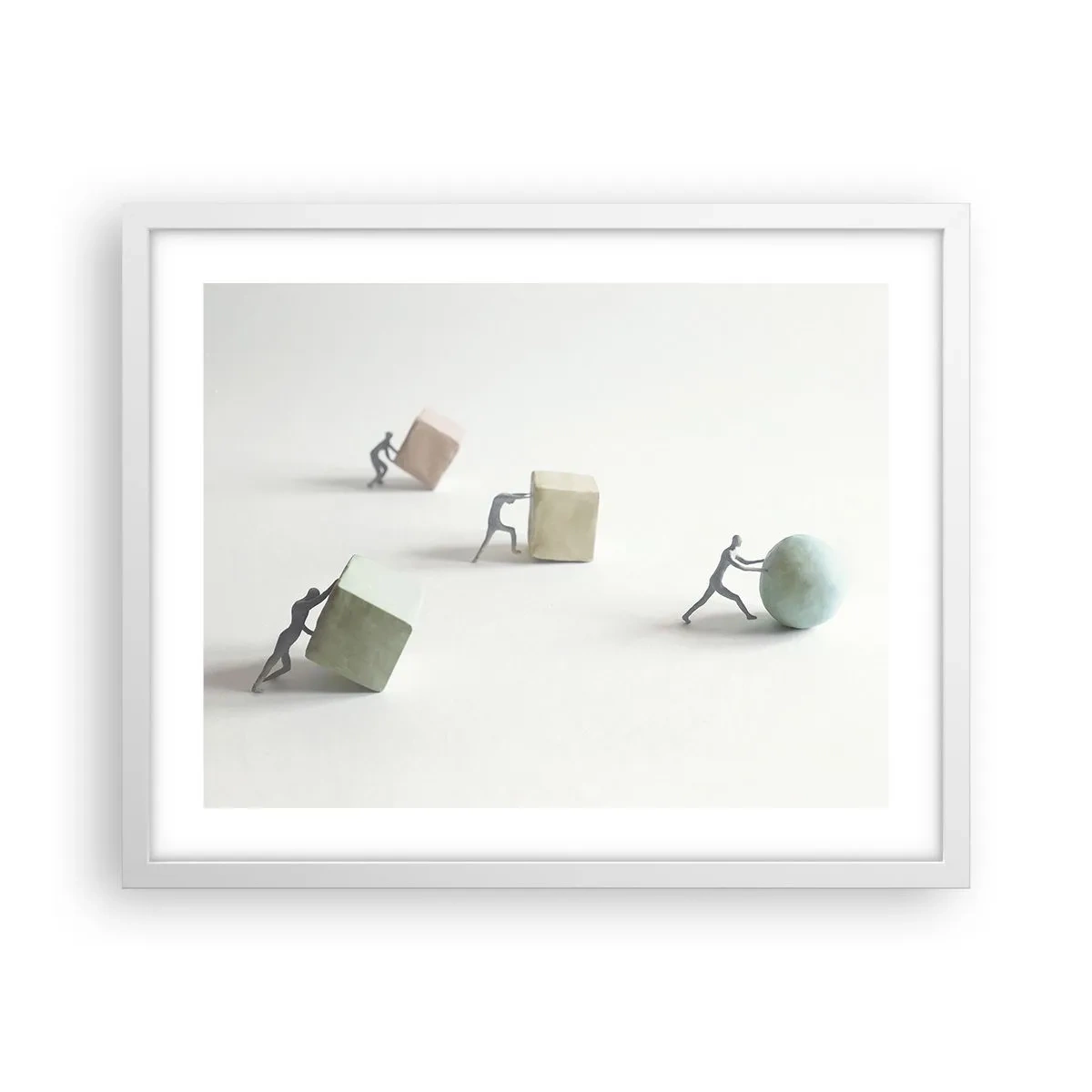 Affiche dans un cadre blanc - Poster - Rien que la vie - 50x40 cm