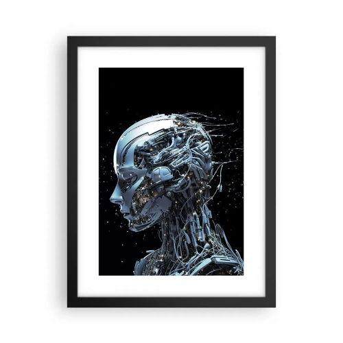 Affiche dans un cadre noir - Poster - La technologie est une femme - 30x40 cm