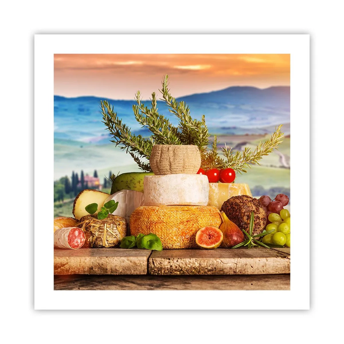 Affiche - Poster - La joie de vivre à l'italienne - 50x50 cm