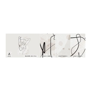 Échantillon de Papier Peint Autocollant Deluxe Sticker - L'art de la séduction - Femme, Graphique, Morceau - 100x30 cm