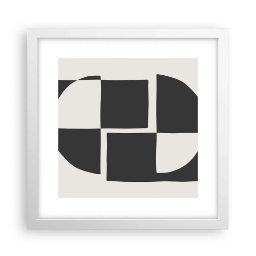 Affiche dans un cadre blanc - Poster - Antithèse - Synthèse - 30x30 cm