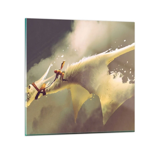 Impression sur verre - Image sur verre - Le monde à la rescousse - 50x50 cm