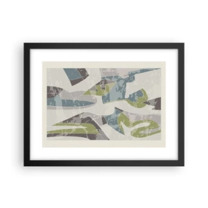 Affiche dans un cadre noir - Poster - Composition derrière la vitre - 40x30 cm