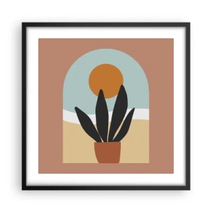 Affiche dans un cadre noir - Poster - Petits bonheurs - 50x50 cm