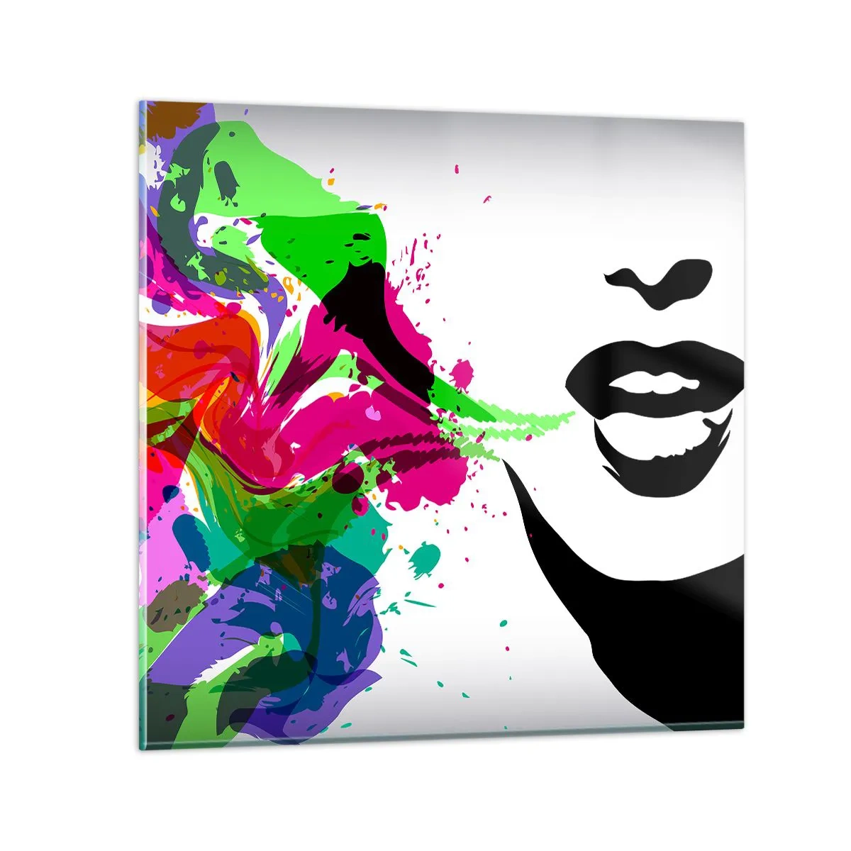 Impression sur verre - Image sur verre - Une histoire aux couleurs de l'arc-en-ciel - 70x70 cm