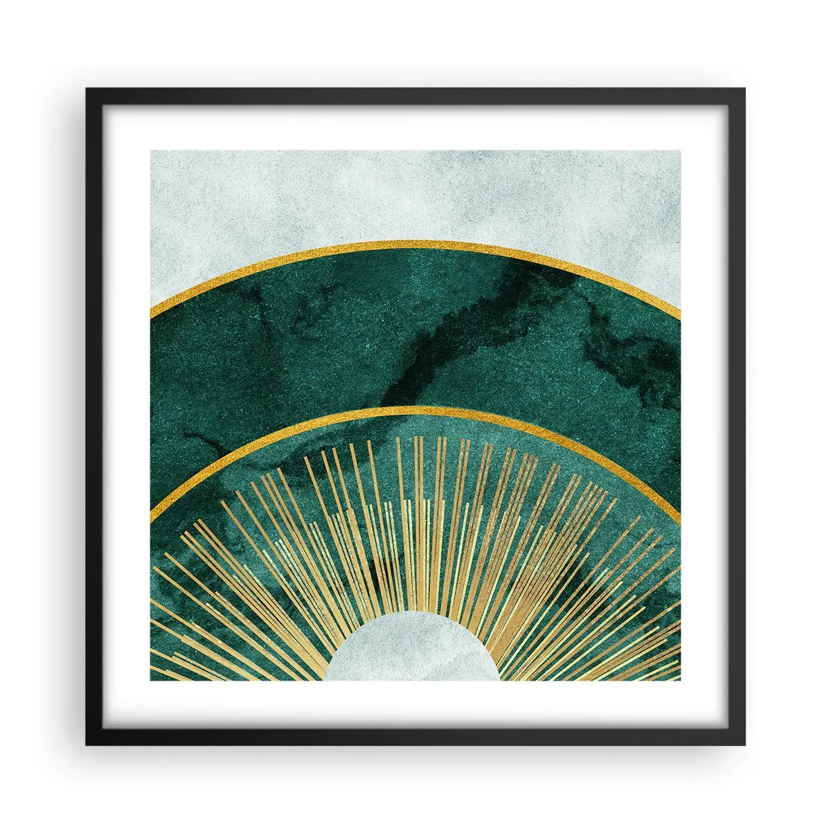 Affiche dans un cadre noir - Poster - Un autre système solaire - 50x50 cm