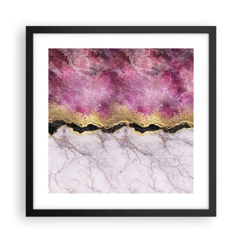 Affiche dans un cadre noir - Poster - À la frontière - 40x40 cm