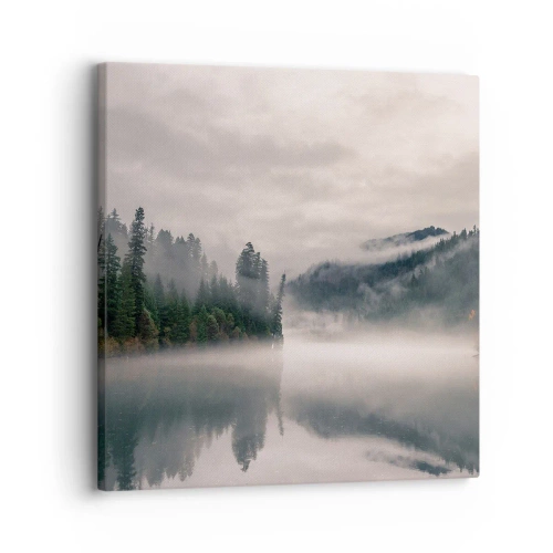 Impression sur toile - Image sur toile - Reflet dans le brouillard - 30x30 cm