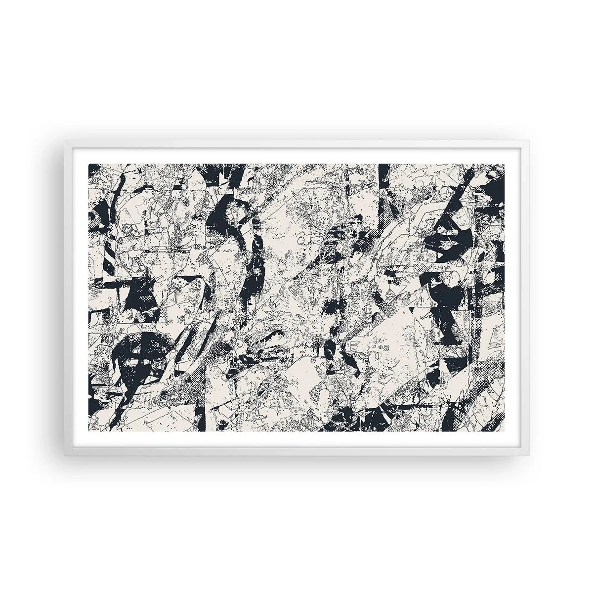 Affiche dans un cadre blanc - Poster - Interpénétration des contraires - 91x61 cm