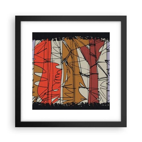 Affiche dans un cadre noir - Poster - Composition spontanée - 30x30 cm