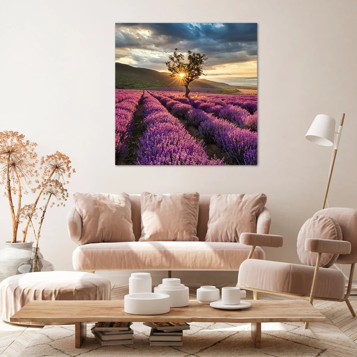 Impression sur toile - Image sur toile - Arôme de couleur lilas - 40x40 cm