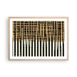 Affiche dans un chêne clair - Poster - Abstraction architecturale - 70x50 cm