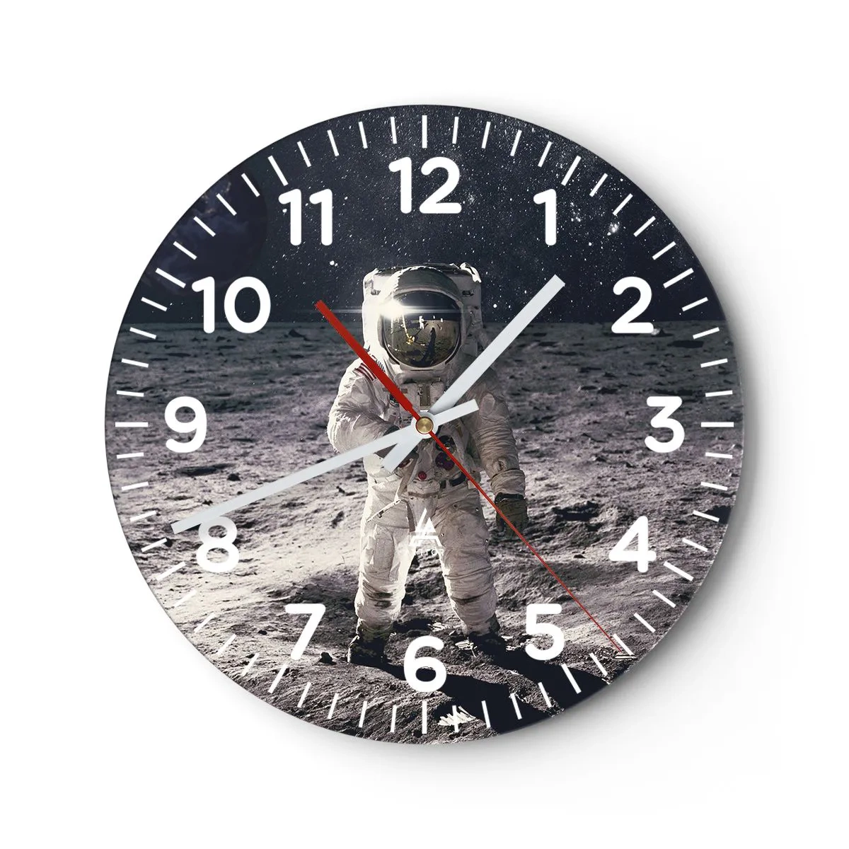 Horloge murale - Pendule murale - Salutations de la lune - 40x40 cm