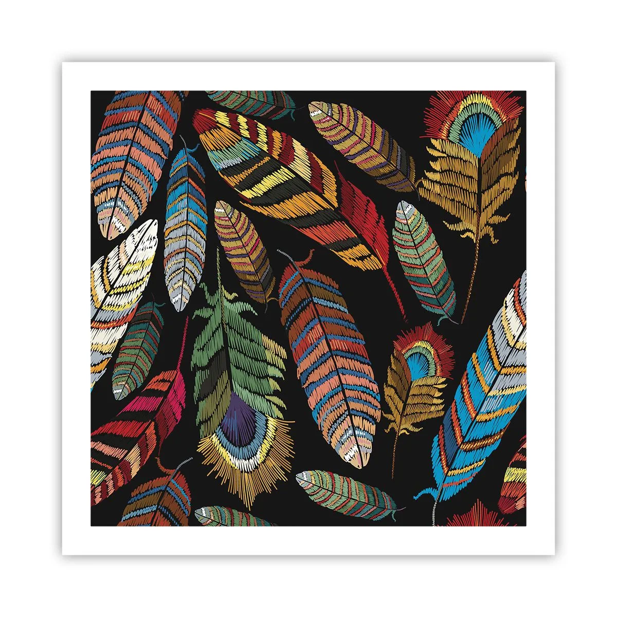 Affiche - Poster - Le carnaval des oiseaux - 60x60 cm