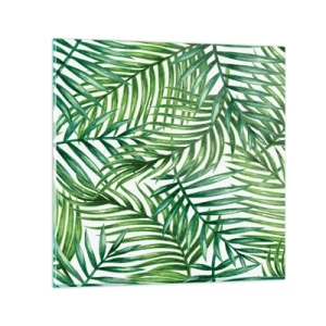 Impression sur verre - Image sur verre - Sous la canopée verte - 40x40 cm