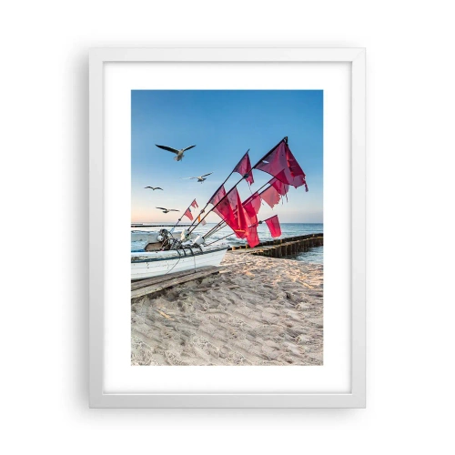 Affiche dans un cadre blanc - Poster - Repos mérité - 30x40 cm