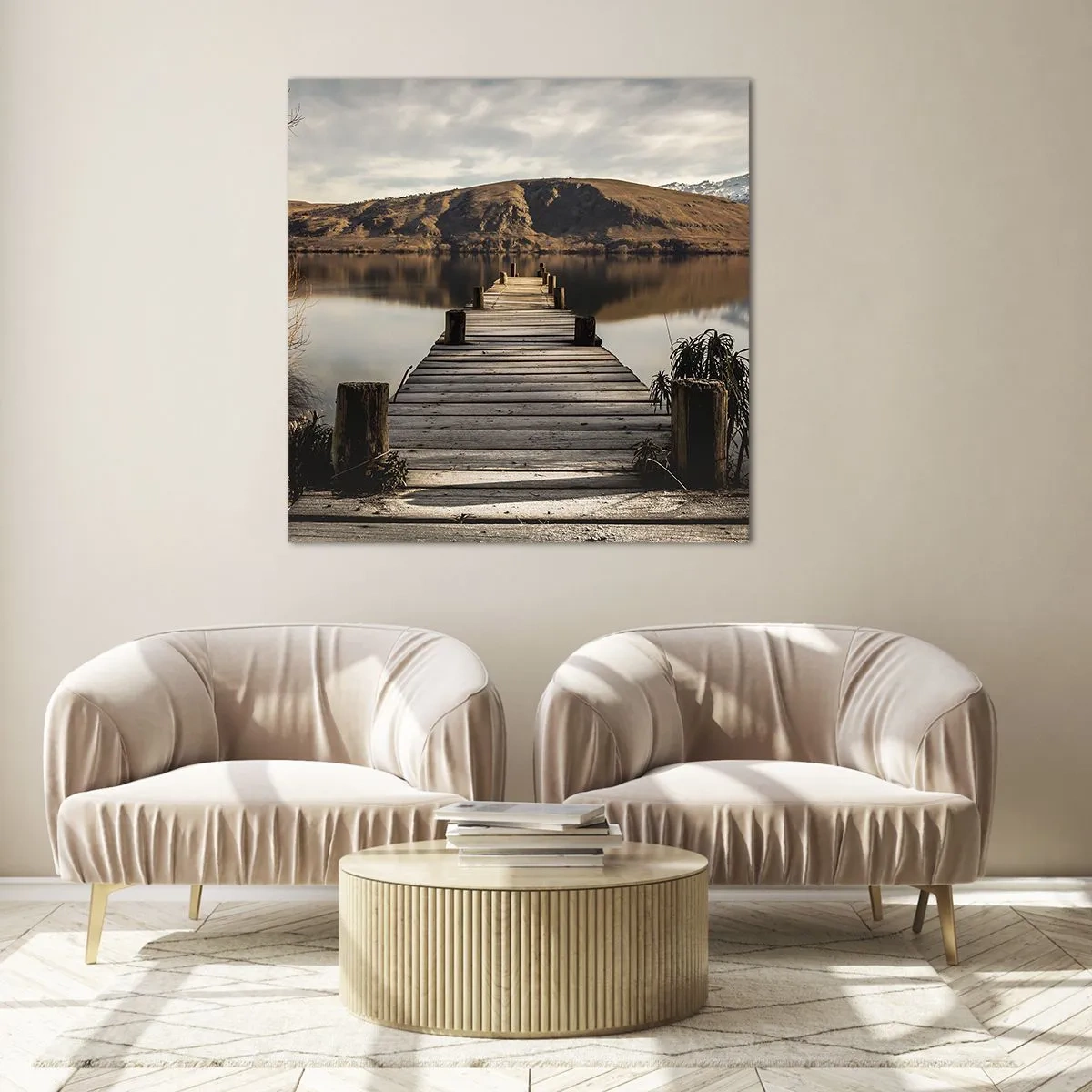 Impression sur verre - Image sur verre - Paysage silencieux - 70x70 cm