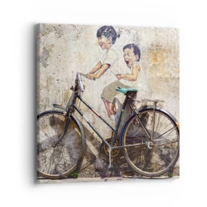Impression sur toile - Image sur toile - Vrai ou faux? - 40x40 cm
