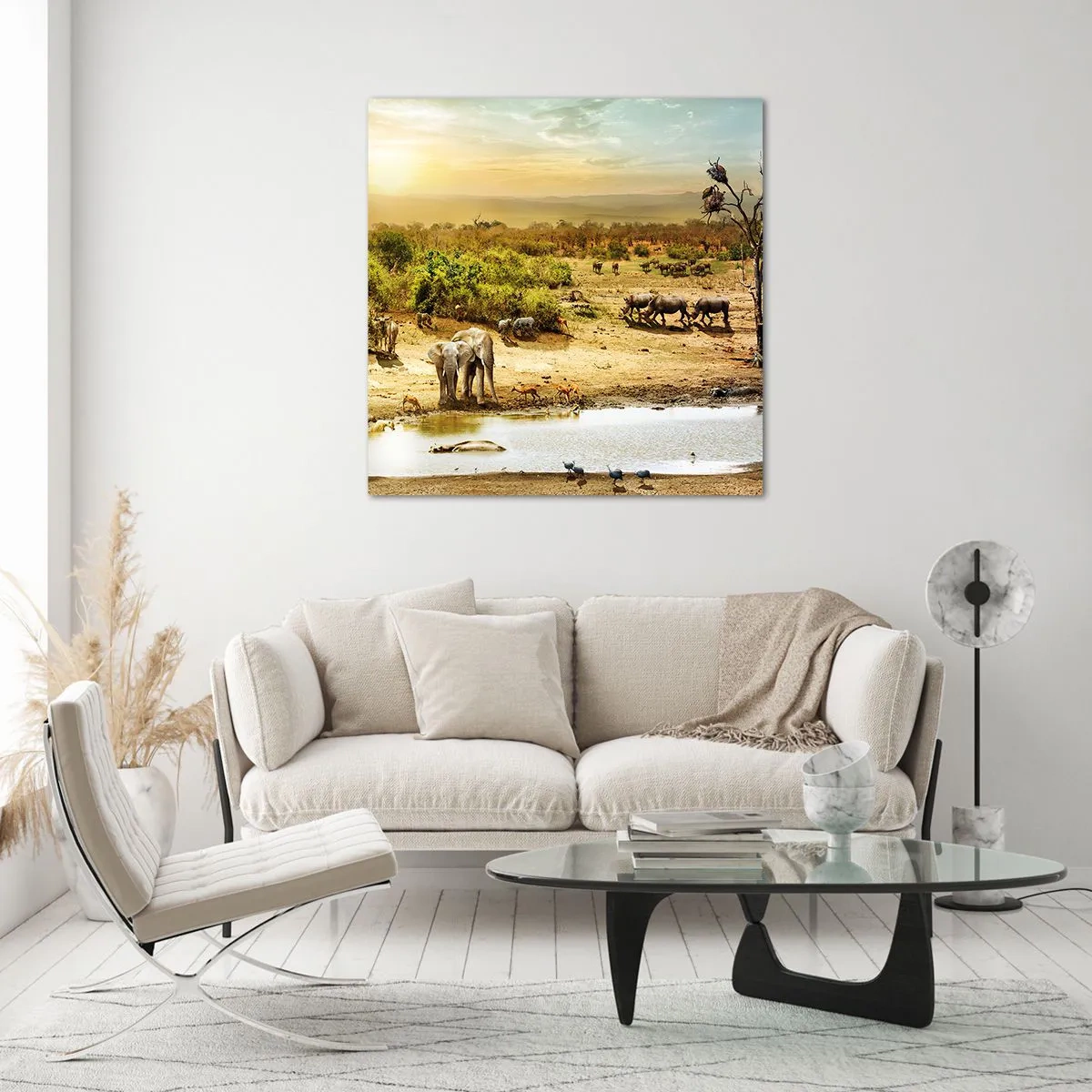 Impression sur verre - Image sur verre - "Et d'Eden coulait une rivière..." - 50x50 cm