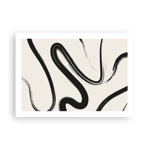 Affiche - Poster - Fantaisie en noir et blanc - 70x50 cm