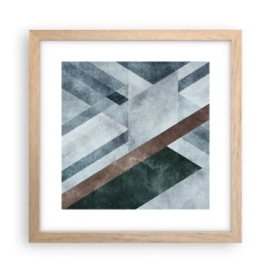 Affiche dans un chêne clair - Poster - Élégance sophistiquée de la géométrie - 30x30 cm