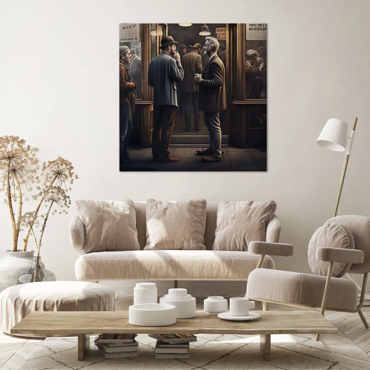 Impression sur toile - Image sur toile - Bon moment de la journée - 70x70 cm