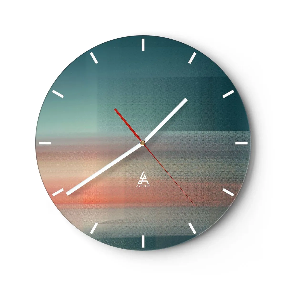 Horloge murale - Pendule murale - Une abstraction floue ressemblant à des vagues de lumière en couleurs - 30x30cm - Résumé : vagues de lumière - Décoration murale moderne pour le salon, la cuisine et la chambre ARTTOR