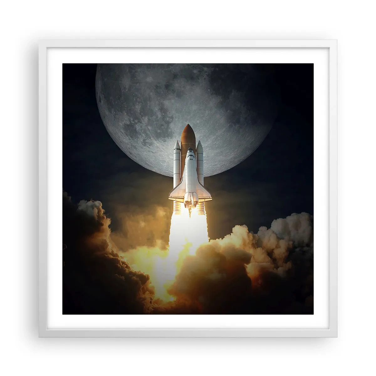 Affiche dans un cadre blanc - Poster - Le début d'une aventure surnaturelle - 60x60 cm