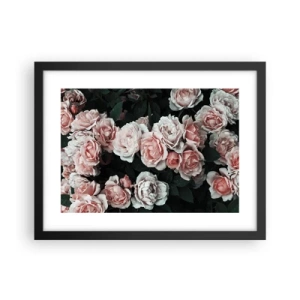Affiche dans un cadre noir - Poster - Ensemble de rose - 40x30 cm