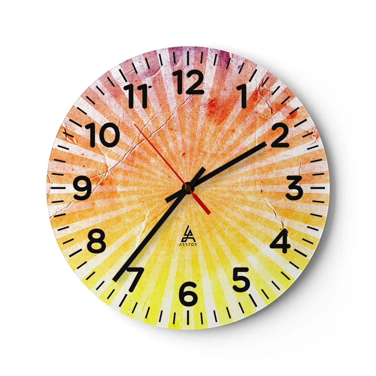 Horloge murale - Pendule murale - Levant et couchant - 30x30 cm