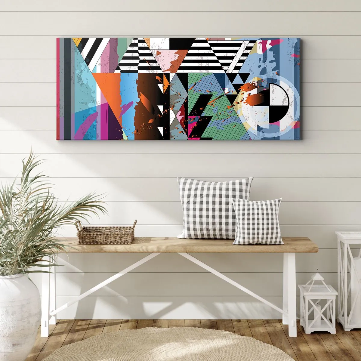 Impression sur toile - Image sur toile - Géométrique et organique - 100x40 cm
