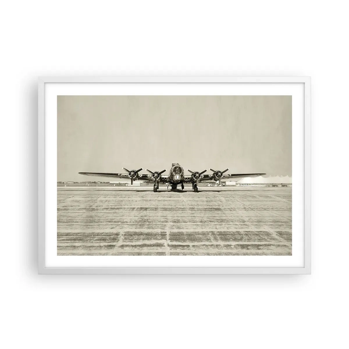 Affiche dans un cadre blanc - Poster - Toujours prêt! - 70x50 cm