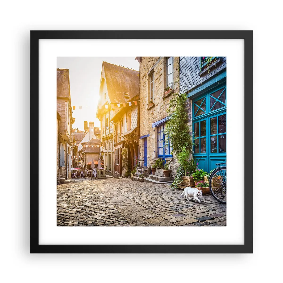 Affiche dans un cadre noir - Poster - Aux confins du monde - 40x40 cm