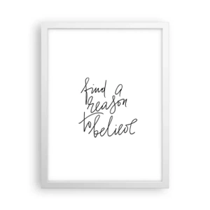 Affiche dans un cadre blanc - Poster - C'est possible - 30x40 cm