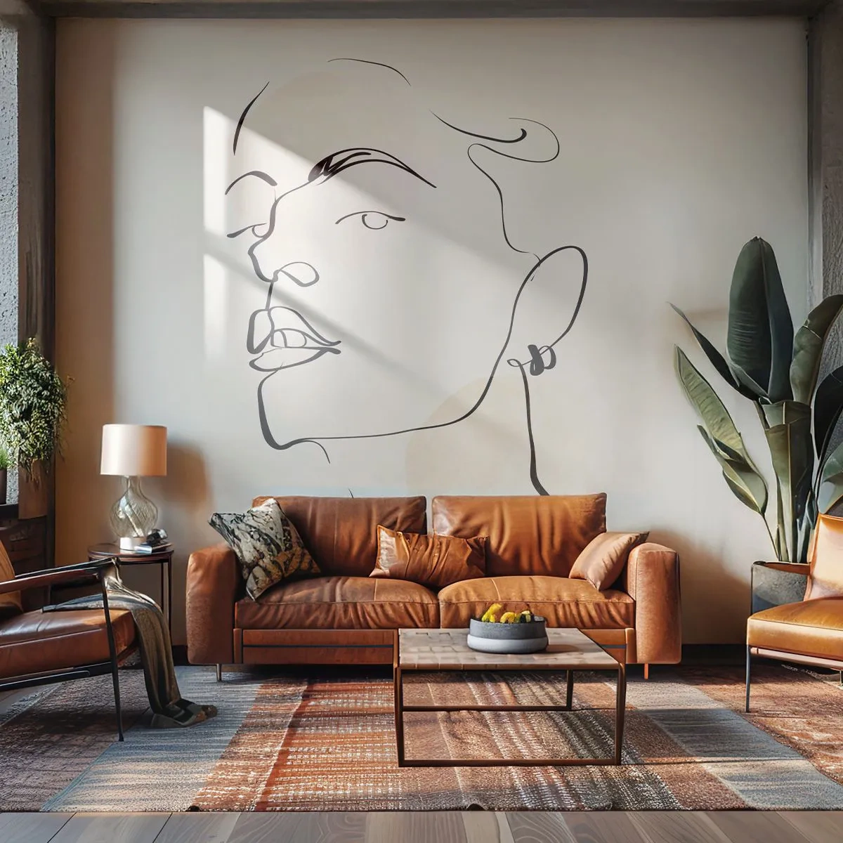 Papier Peint Photo Standard Eco - Regard fier - Visage de femme, Portrait d'une femme, Graphique - 200x140 cm