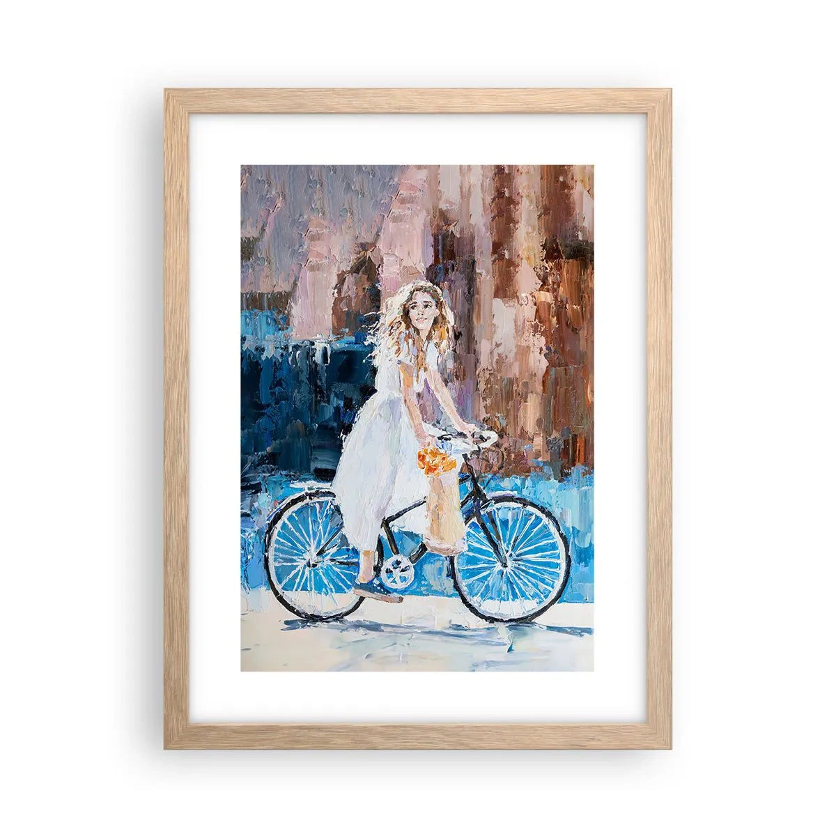 Affiche dans un chêne clair - Poster - Joie du matin - 30x40 cm