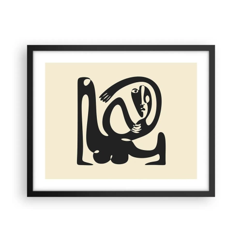 Affiche dans un cadre noir - Poster - Presque du Picasso - 50x40 cm