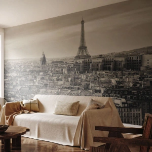 Papier Peint Photo Premium Canvas - Sur les toits de Paris - Ville, Paris, Architecture - 300x210 cm