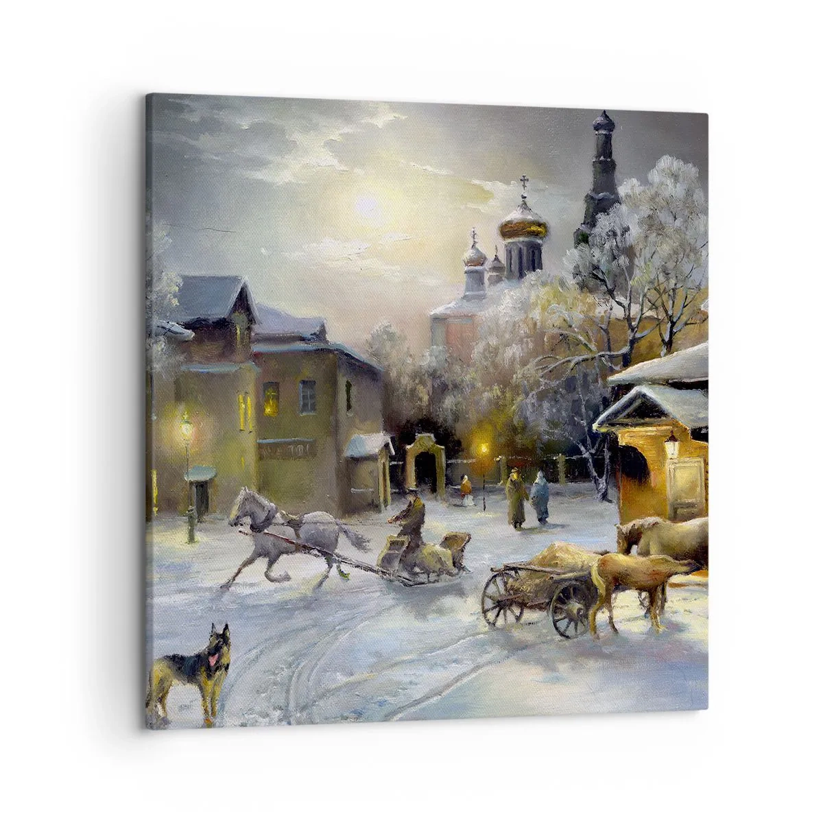 Impression sur toile - Image sur toile - La magie de l'hiver russe - 50x50 cm