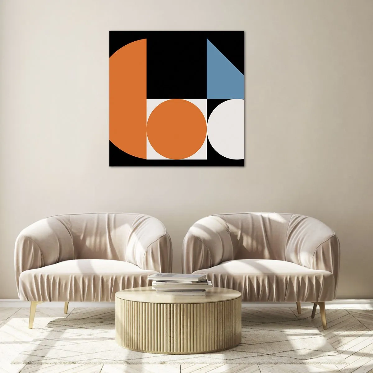 Impression sur verre - Image sur verre - Rangement de figures - 50x50 cm