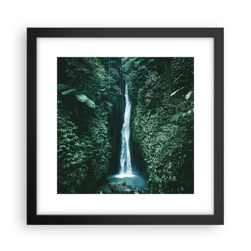 Affiche dans un cadre noir - Poster - Fontaine tropicale - 30x30 cm